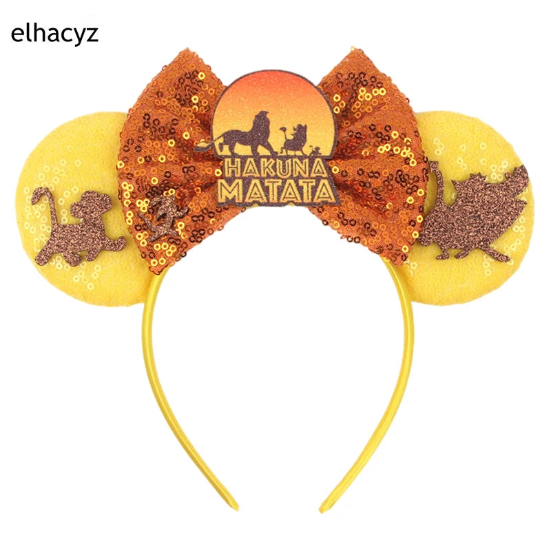 New Christmas Halloween Mouse Ears Headband Cartoon Sequin Bows Headband Birthday Party Princess Cosplay Costume For Women Adult Quick Pick Grocers
