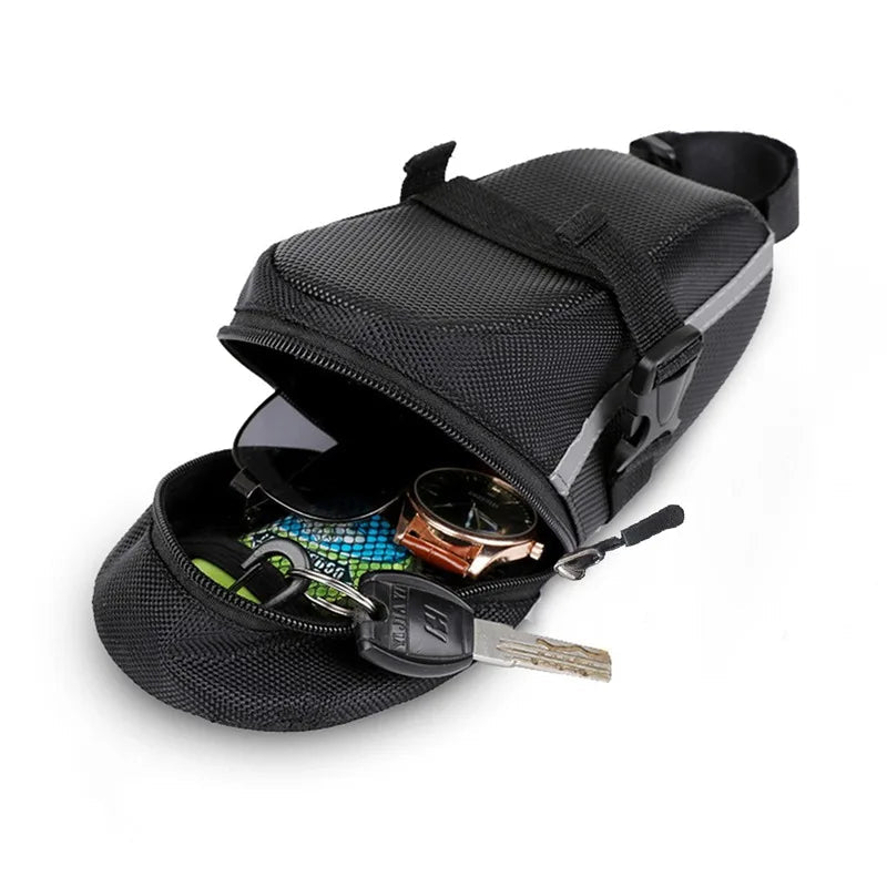 Nylon Bicycle Bag Waterproof Mountain Bike Saddle Storage Seat Rear Tool Pouch Outdoor Cycling  Accessories Quick Pick Grocers