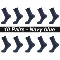 10Pairs/Lot Men Combed Cotton Socks Black Casual Business Breathable High Quality Man Sock New For Male Plus Size EU38-48 Quick Pick Grocers