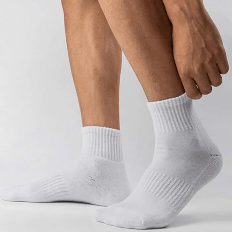 10/20 Pairs Neutral Solid Color Round Neck Socks Spring Summer Sweat Absorbing Breathable Soft Comfortable Couple Sports Socks Quick Pick Grocers