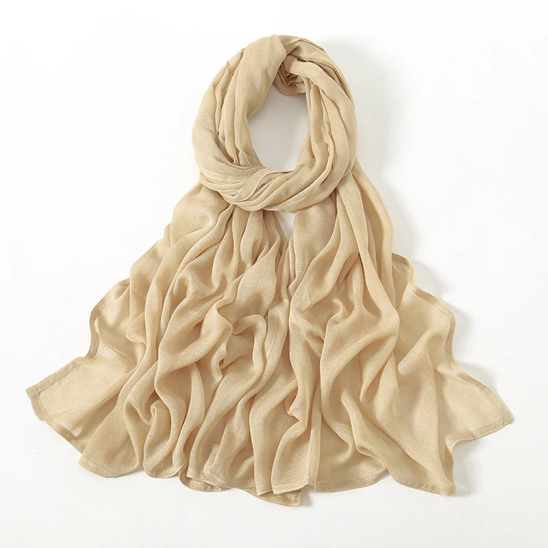 Fashion Modal Hijab Rayon Cotton Shawls Muslim Hijabs For Women Plain Scarf Big Size Headscarf Islamic Turban Headband 190*85cm Quick Pick Grocers