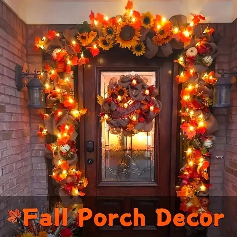 1pc 10/20 LED Maple Leaf String Lights Battery Powered Fairy Lights For Home Party Holiday Arrangement Scene Outdoor Decoration Econic Blanks