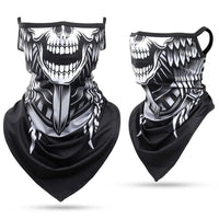 Skull Print Quick-drying Bandana Summer Scarf Breathable Half Face Cover Reusable Neck Gaiter Mask Sport Cycling Hiking Fishing Quick Pick Grocers