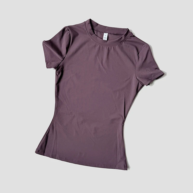 Women Yoga Top Seamless Sport T Shirts Fitness Clothes Short Sleeve Yoga Shirt Gym Top Running  Active Wear Quick Pick Grocers