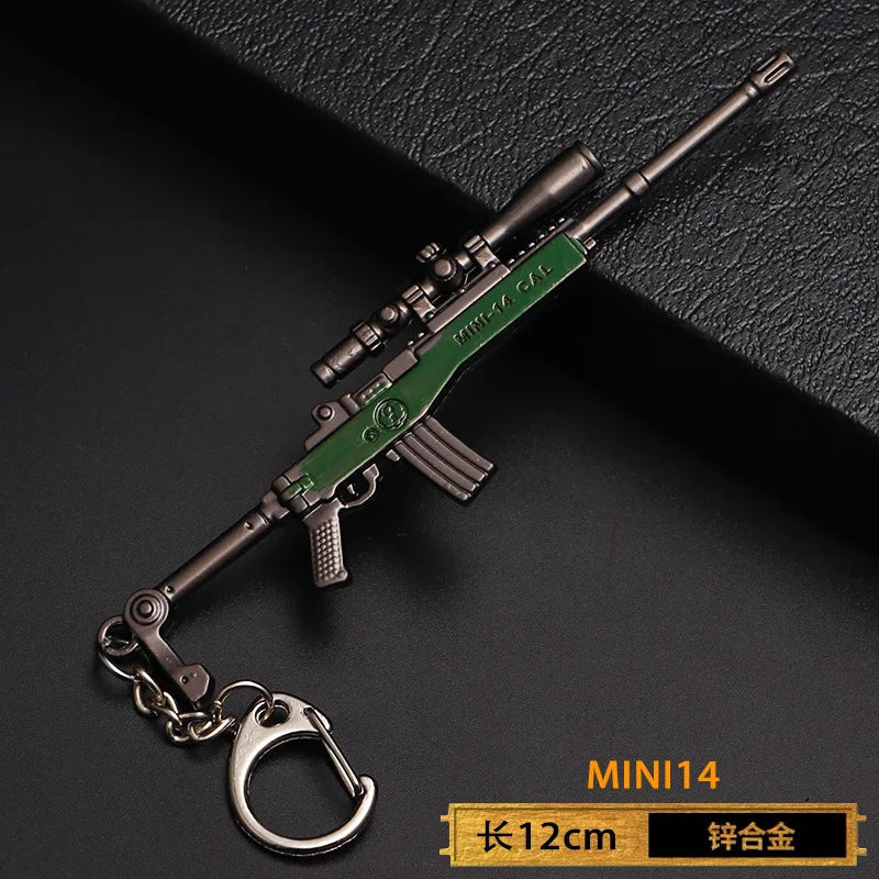 1pc Toy Gun Keychain, Alloy Toy Gun Model Pendant Car Key Chain Car Key Ring Gift For Men Boys Quick Pick Grocers