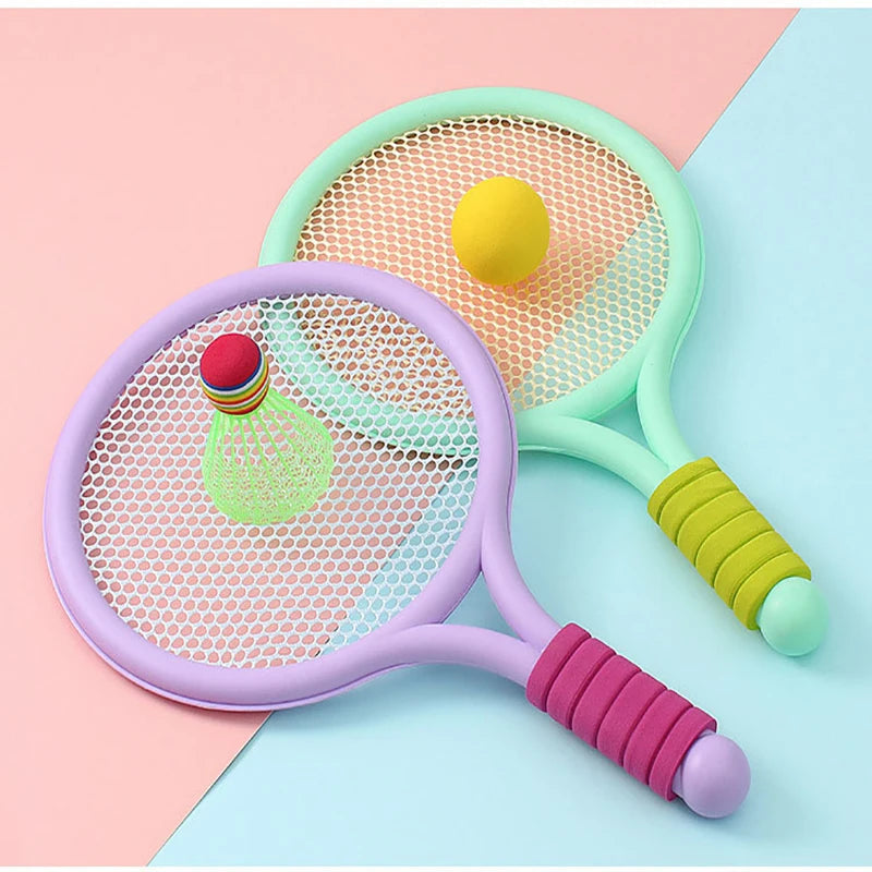 Racket Tennis for Children Outdoor Sports Badminton Racket Kindergarten Toy Set for 3-12years Old Badminton Sets Quick Pick Grocers