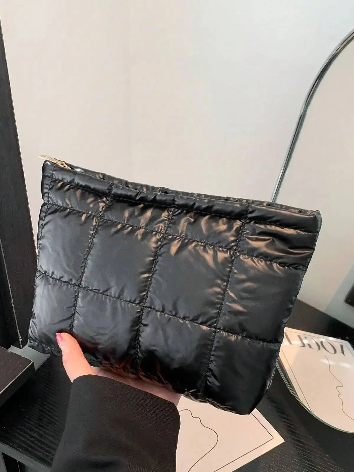 Large Capacity Travel Makeup Bag Fashion Portable Multifunctional Cosmetic Bag Waterproof Toiletry Storage Organizer Bag Quick Pick Grocers
