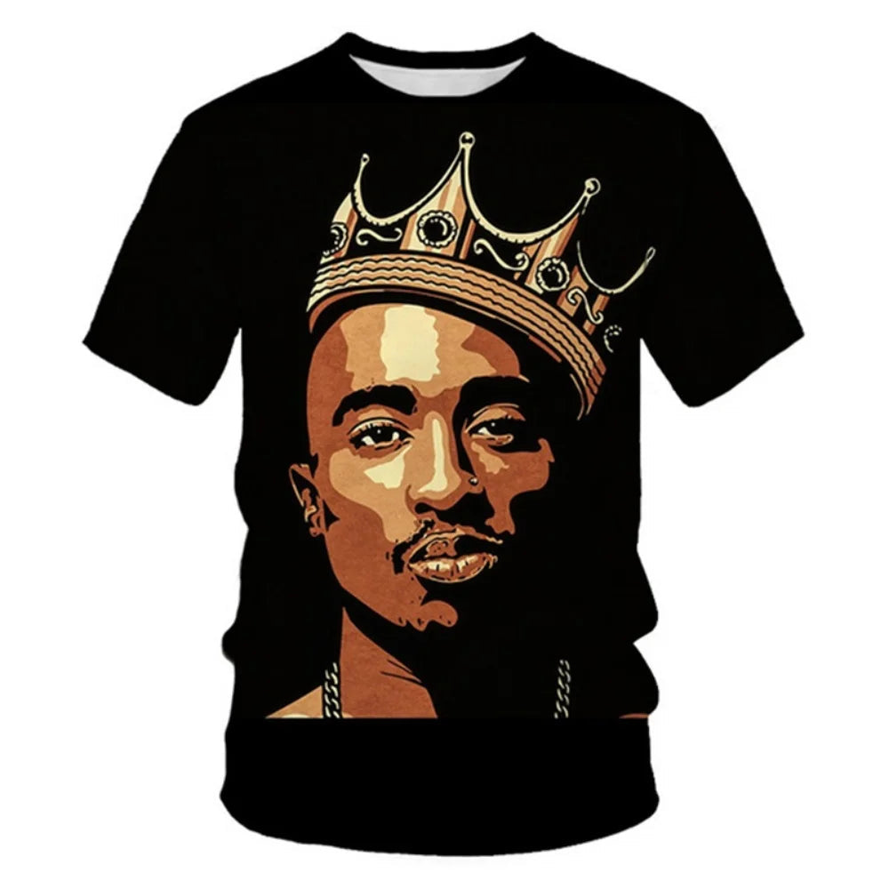 New T-Shirt Harajuku Men T-Shirt Fashion 2pac Graphic T Shirts Hip Hop Men's T-Shirts Summer Tops T-Shirts Man Designer Clothes Quick Pick Grocers