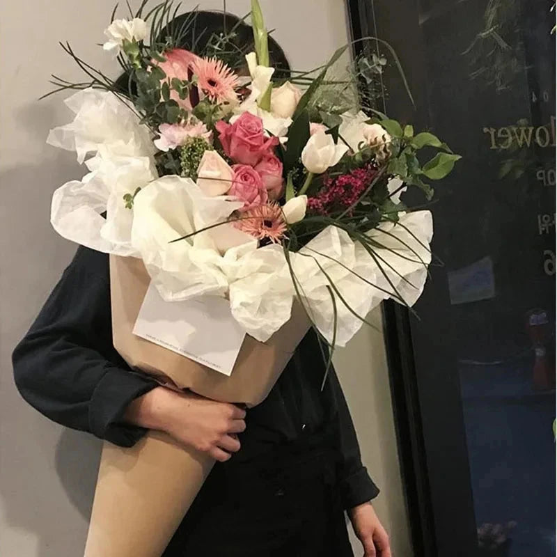 40pcs Tissue Paper 75*52CM Craft Paper Floral Wrapping Scrapbooking Paper Party Gift Packaging Decorative Flower Packing Paper Econic Blanks