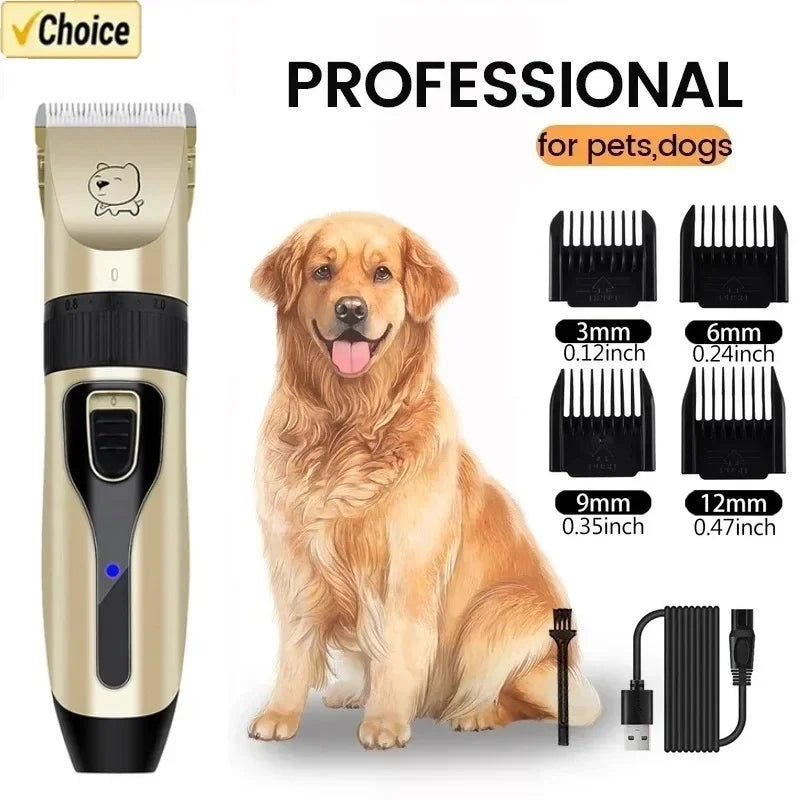 Dog Professional Hair Clipper Electrical Grooming Trimmer for Pets USB Rechargeable Cat Shaver Animals Haircut Machine Quick Pick Grocers