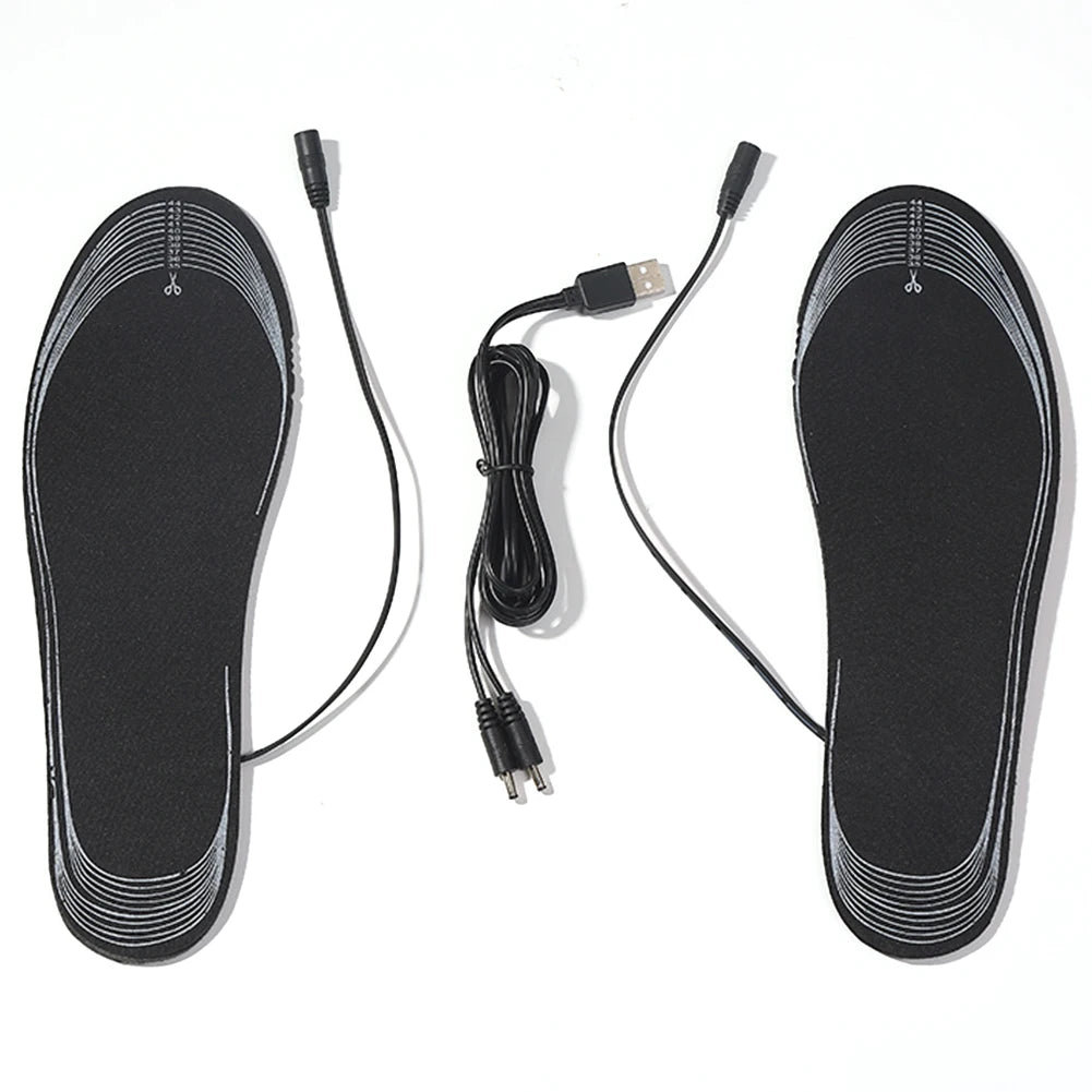 Unisex Electric Foot Warmer Adjustable Temperature Rechargeable Heated Insoles Multifunctional for Winter Fishing Hiking Camping Quick Pick Grocers
