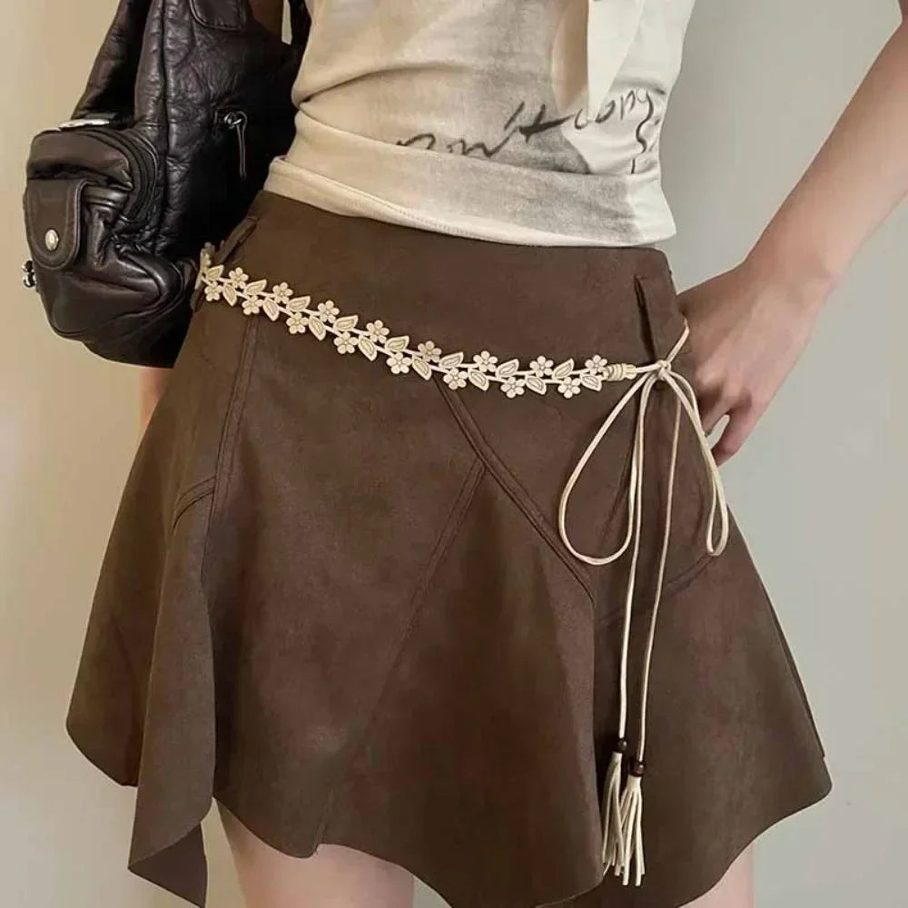 New Butterfly Tassel Waist Chain Y2K Trendy Bohemian Belt Summer Beach Accessories Vintage Flower Bohemian Belt Quick Pick Grocers