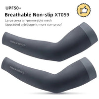 ROCKBROS  Arm Sleeve Breathable Quick Dry UV Protection Cycling Sport Sleeve Ice Fabric Sunscreen Sports Wear Fitness Arm Sleeve Quick Pick Grocers