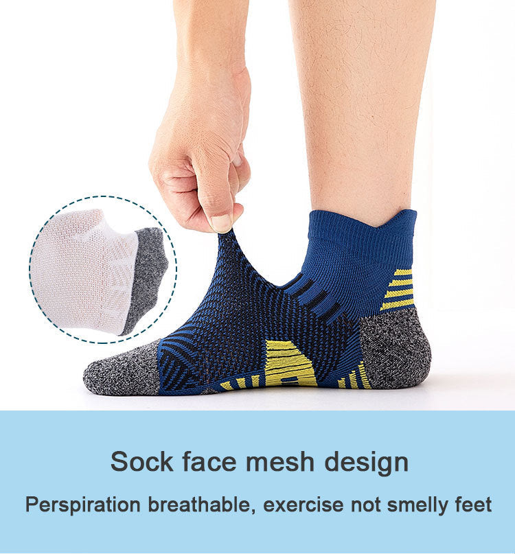 6/5/3 Pairs Men's Athletic Socks Sports Breathable Outdoor Running Compression Socks Cotton Training Long Black Stretch Socks Quick Pick Grocers