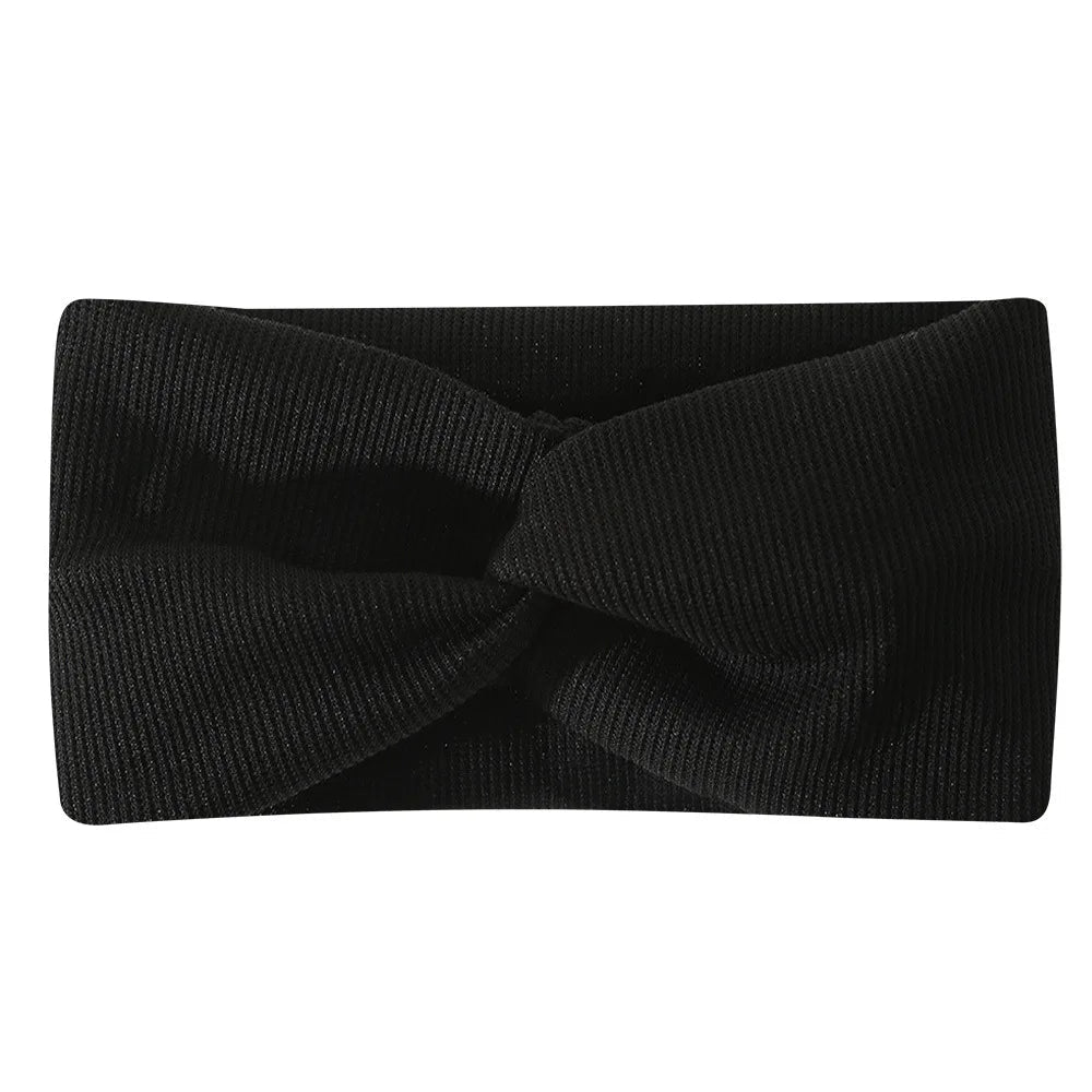 Large Size Baby Headband Girls Yoga Sport Kids Children Adult Women Bandage Solid Twisted Knotted Soft Hair Accessories Turban Purest Peak
