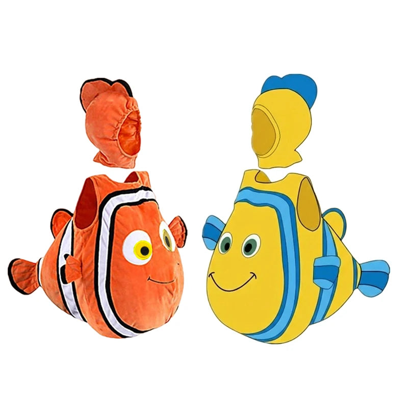 Toddler Clown Fish Role Play Costume Cute Baby Adventure Holiday Performance Costume Halloween Party Dress Up Hooded Set Quick Pick Grocers