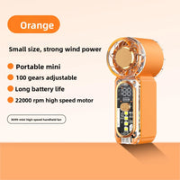 High Velocity Portable USB Charging Hand Fan Mini Powerful Pocket Fan With Strong Airflow For Summer Camping Sports Beach Travel Quick Pick Grocers