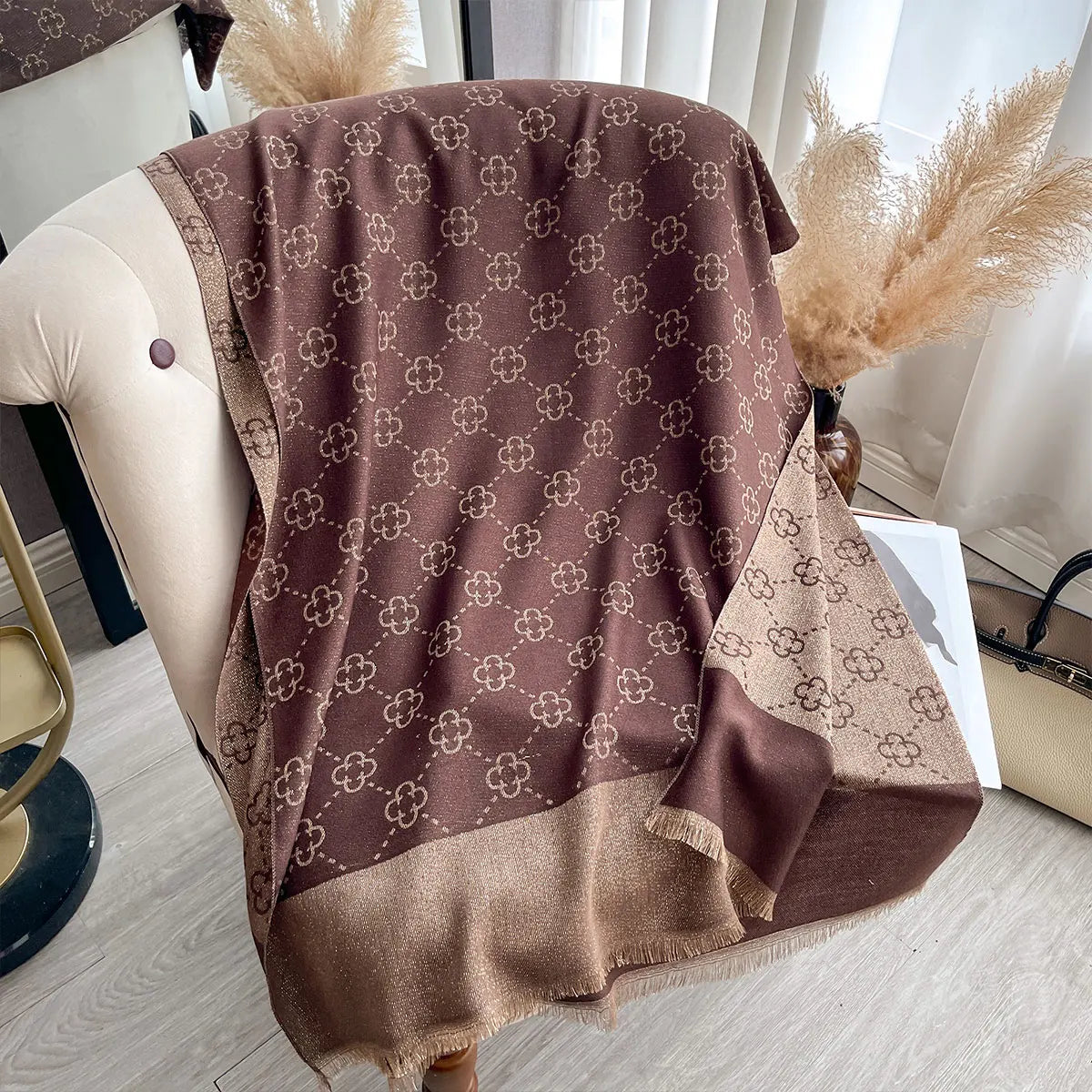 Elegant Ladies Muslim Hijab Golden Thread Scarves With Spring and Autumn Sun Protection Scarf Decoration Shawl Wrap Headscarf Quick Pick Grocers