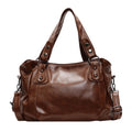Retro Brand Roomy Shoulder Bag Female Luxury Solid Color Classic Crossbody Bag Large Capacity Style Soft PU Leather Tote Bag Quick Pick Grocers