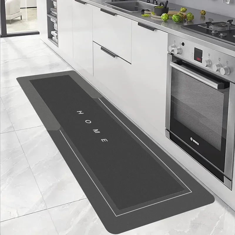 Kitchen Absorbent Mat Non-Skid Waterproof Wipeable Comfort Standing Kitchen Rugs and Mats Wipeable Wash Free Long Strip Carpet Quick Pick Grocers