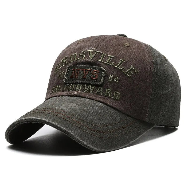 Four Seasons Men's Baseball Cap Casual Wash Embroidered Cap Curved Brim Bowler Sun Hat Official Website Quick Pick Grocers