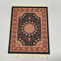 Woven flower Persian carpet small coaster wholesale merchants cheap mouse pad desk mat retro style rubber non-slip computer mats Quick Pick Grocers