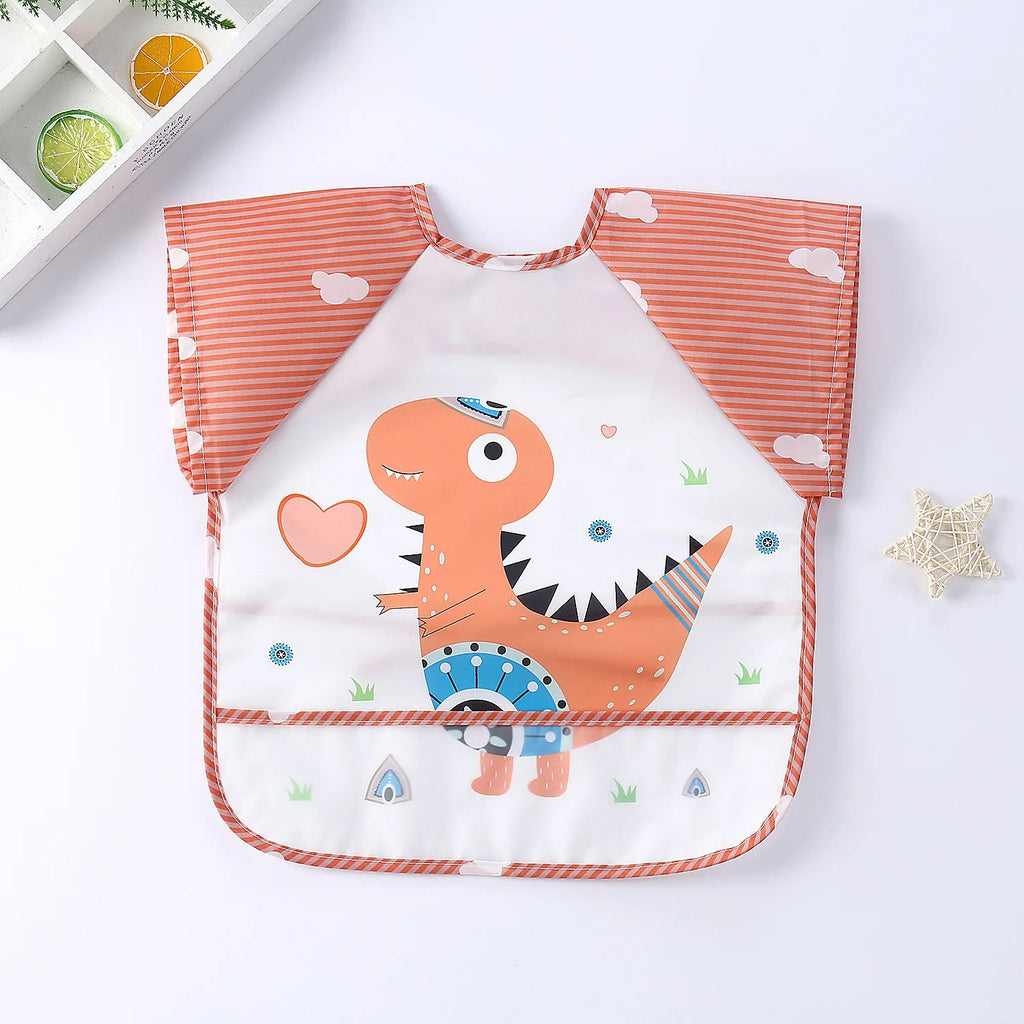 Waterproof EVA Full Sleeve Baby Bibs Children Apron Long Sleeve Feeding Smock Kids Eating Breastplate Infant Scarf Clothing Quick Pick Grocers