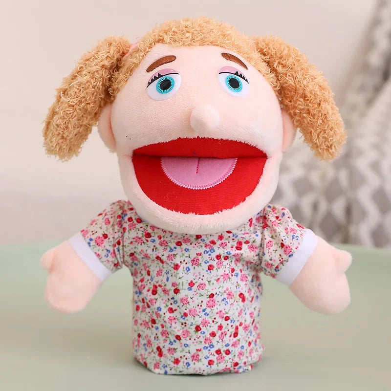 28-33cm Kids Plush Finger & Hand Puppet Popular Activity Boy Girl Role Play Bedtime Story Props Family Role Playing Toys Doll Econic Blanks
