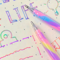 6pcs Glitter Gel Highlighter Pens Set - 1.2mm Vibrant Colors, Smooth Writing, Perfect for Journals, DIY Crafts, Greeting Cards, Quick Pick Grocers