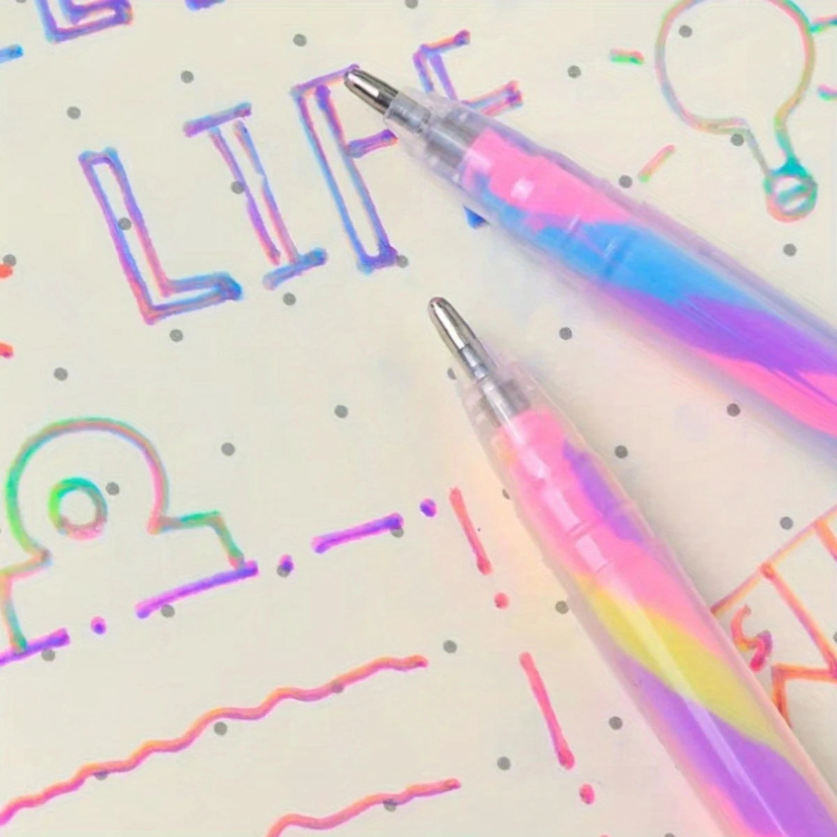 6pcs Glitter Gel Highlighter Pens Set - 1.2mm Vibrant Colors, Smooth Writing, Perfect for Journals, DIY Crafts, Greeting Cards, Quick Pick Grocers