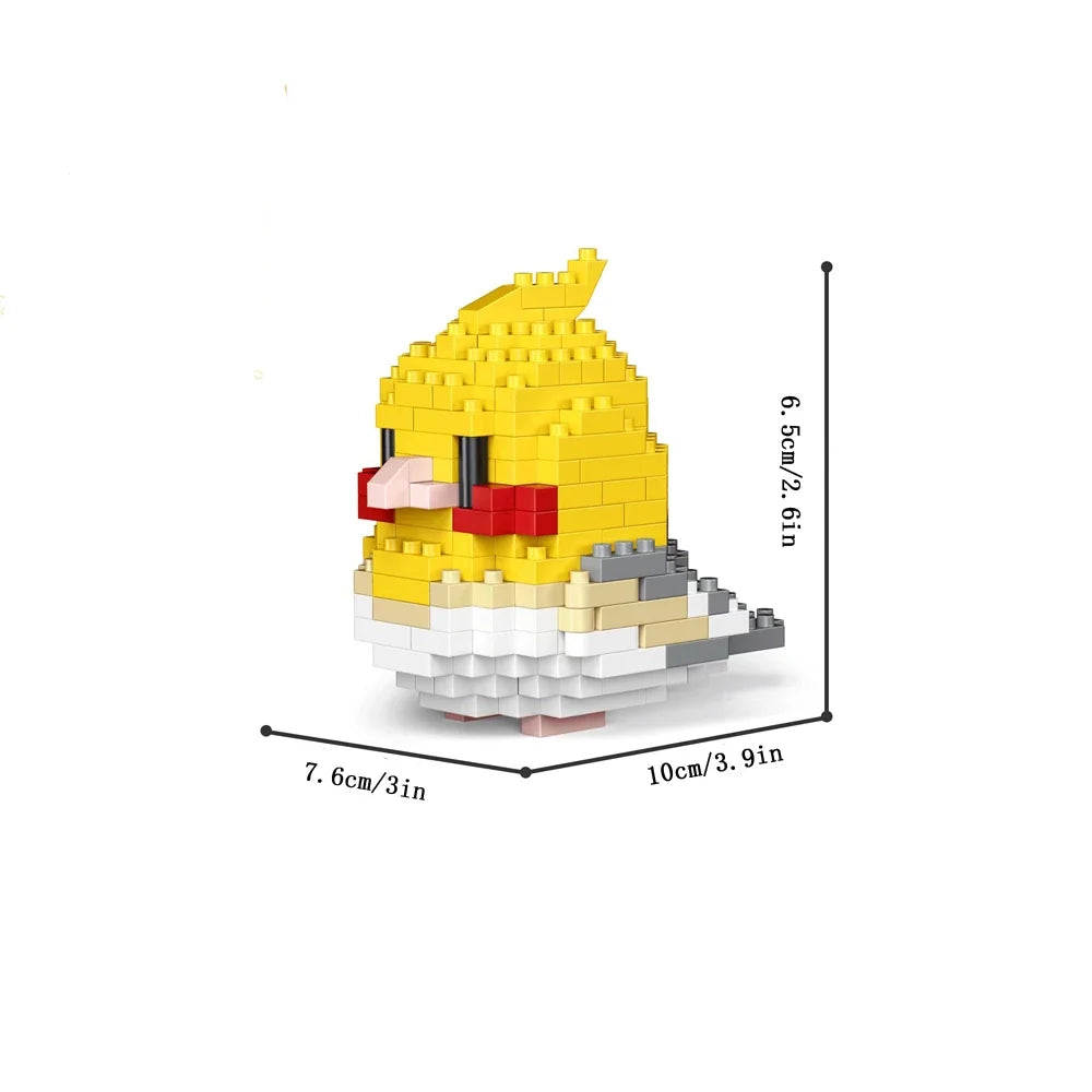 KNEW BUILT Colorful Parrot Micro Mini Building Blocks Assembly Toys 3D Model Bricks for Birds Funs Hands-on Ability Gift Quick Pick Grocers