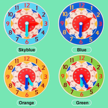 Baby Montessori Toys Wooden Clock Hour Minute Second Cognition Time Learning Teaching Aids Educational Toys For Children Purest Peak