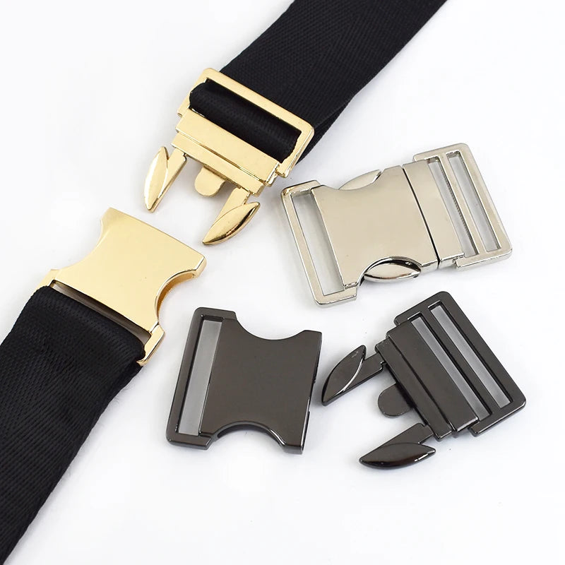2-10Pcs 20/25/32/38mm Metal Quick Release Buckle Side Bag Strap Adjust Clip Clasp Clothes Belt Hook Closure Dog Collar Hardware Quick Pick Grocers