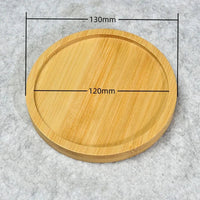 Multi Bamboo Tray Wood Saucer Flower Pot Tray Cup Pad Coaster Plate Kitchen Decorative Plate Creative Coaster Coffee Cup Mat Quick Pick Grocers