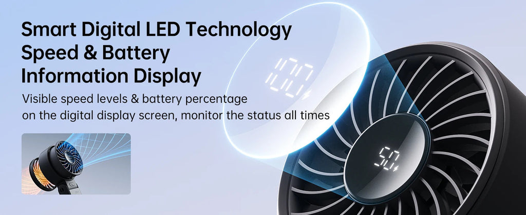 JISULIFE Portable Handheld Fan with LED Display,5 Speeds,5000mAh,150°Folded,3-IN-1 Hand/Desk/Neck Multifunction Personal Fan Quick Pick Grocers
