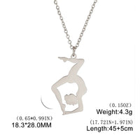 Rhythmic Gymnastics Necklace Women Trend 2025 Gymnast Stainless Steel Jewelry BFF Dancer Girl Sport Accessories Mother Day Gift Quick Pick Grocers