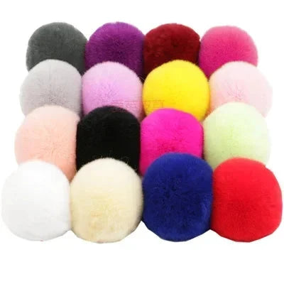 Pompom 5cm 6cm 8cm Fluffy Fur Ball Soft Pompon DIY Pompons For Keychain Sewing On Scarf Hats Shoes Apparel Craft Supplies Econic Blanks