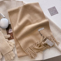 Luxury Winter Wool Scarf Women Cashmere Warm Pashmina Brand Foulard Female Shawls Wraps Thick Soft Bufanda Scarves Stole 2024 Quick Pick Grocers