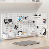 Home Study Storage Pegboard: Suitable for Displaying Figurines, Desk-Top Standing & Clip-On Storage for Furniture Items Quick Pick Grocers
