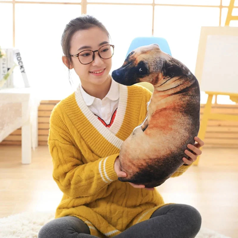50cm 3D Dog Simulation Plush Toys Soft Pillow Lifelike Plushies Stuffed Animal Cushion Pillow for Kids Home Decor Birthday Gifts Econic Blanks