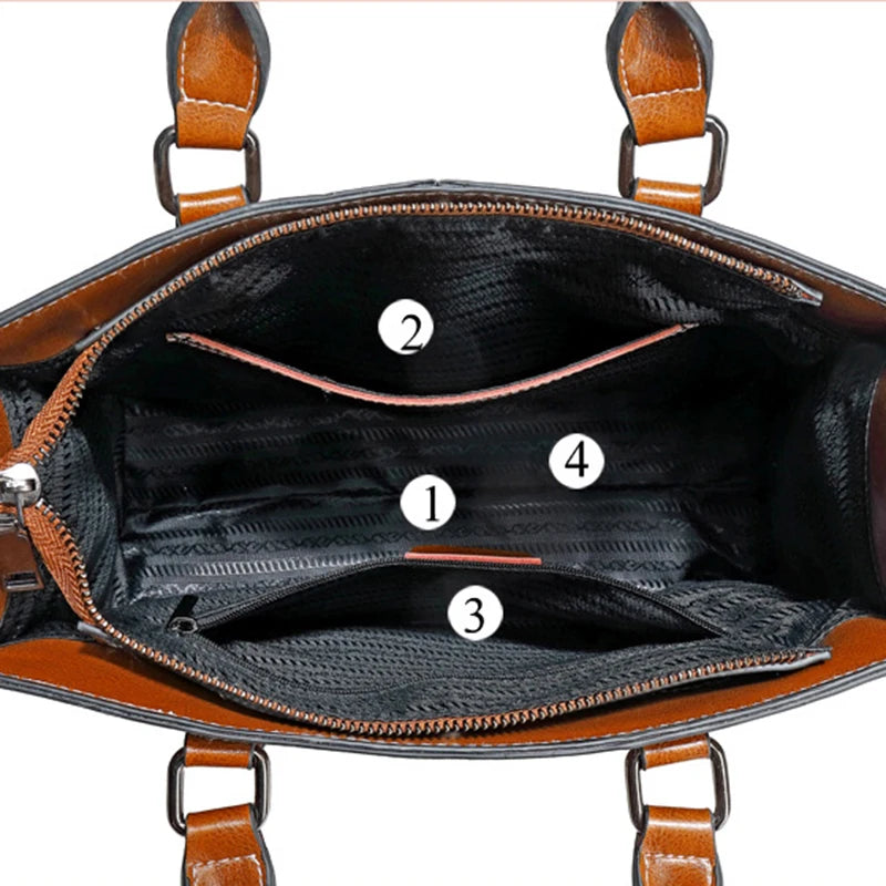 Women Handbag Cross body Shoulder Tote Bag Genuine Leather Shopping Fashion Office Female Real Cowhide Messenger Top Handle Bags Quick Pick Grocers