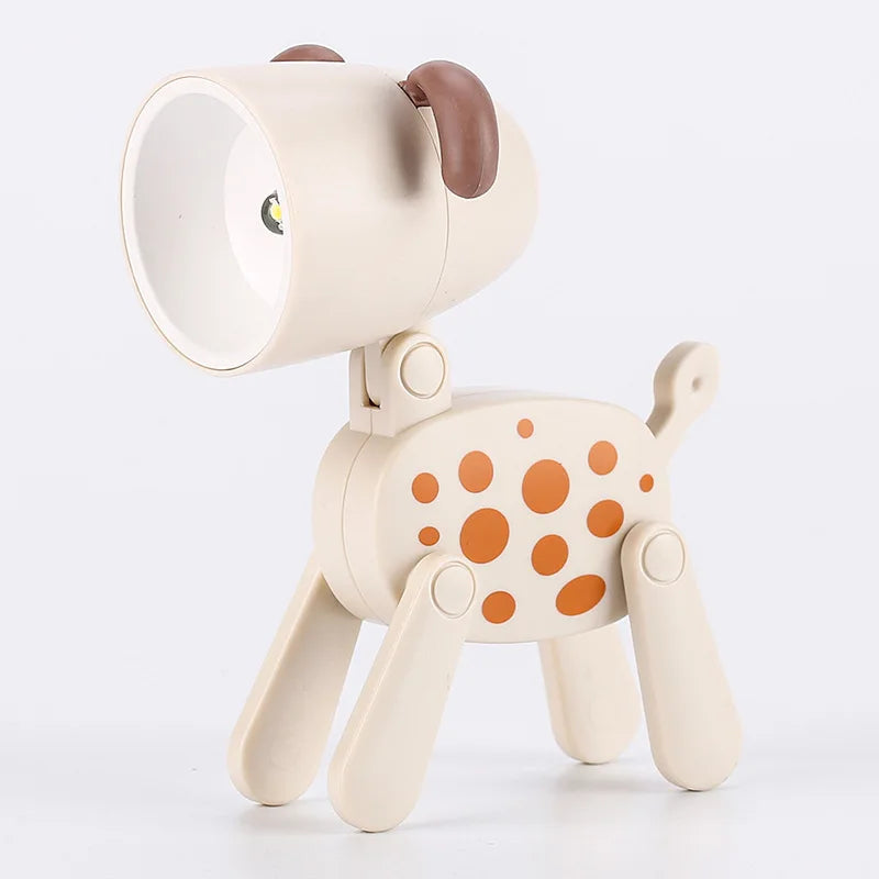 LED Night Light Mini Folding Desk Lamp Cute Pet Lights Dog Deer Portable Night Light Student Living Room Decor Gift Quick Pick Grocers