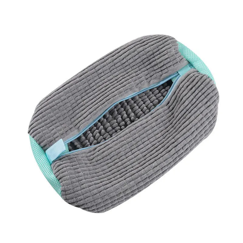 1PCS Wash Shoes Bag Padded Net Laundry Shoes Protector Fluffy fibers Polyester Washing Shoes Machine Laundry Bag Drying Bags Quick Pick Grocers
