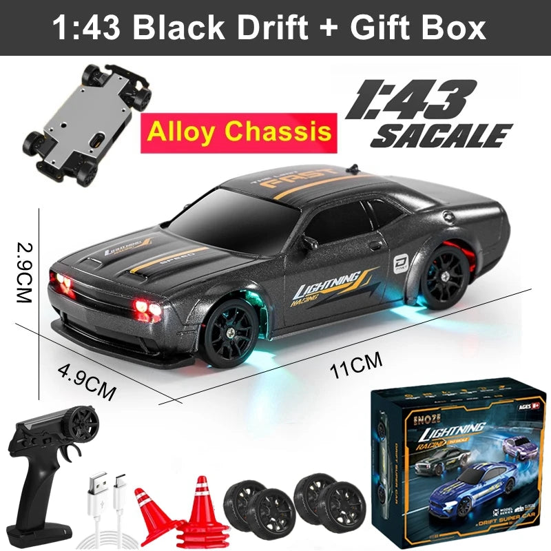 1/64 2.4G High speed Drift Rc Car 4WD Remote Control Car Four Wheel Drive Radio Controlled Mini RTR Racing Model Boy Toy Gift Econic Blanks