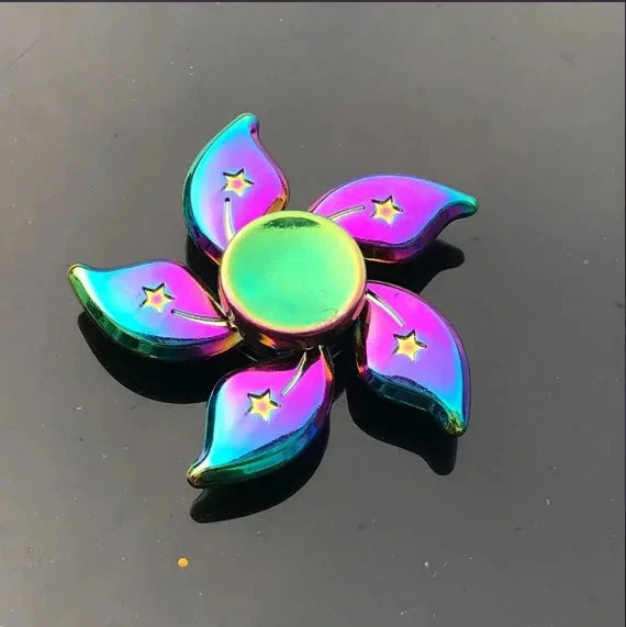 Metal Rainbow Fidget Spinner Colorful EDC Hand Spinner Anti-Anxiety Toy for Children Adult Relieves Stress Finger Spinner Gifts Econic Blanks