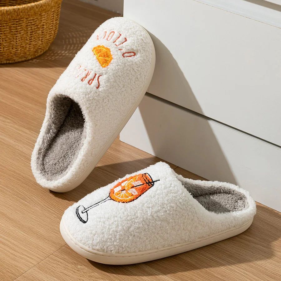 Aperol Spritz Women's Slippers Spritz O'Clock | Cozy Comfy Fluffy Slippers Party Bridal Shower Girl Mom Daughter Gift Purest Peak