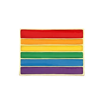 Asexual Gay Lesbian Enamel Brooches LGBT Pride Non-binary Trans Backpack Badge Rainbow Rectangle Lapel Pin Jewelry Friends Gifts Quick Pick Grocers