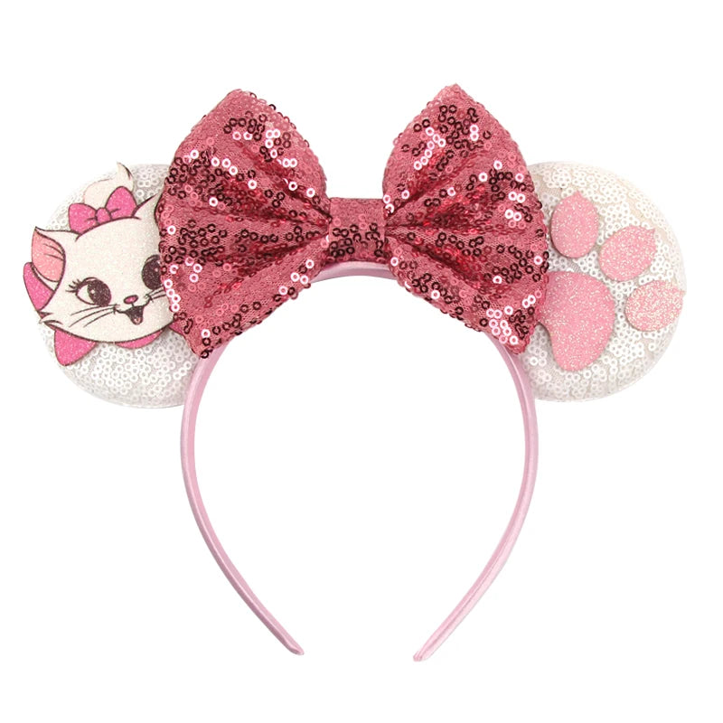 New Christmas Halloween Mouse Ears Headband Cartoon Sequin Bows Headband Birthday Party Princess Cosplay Costume For Women Adult Quick Pick Grocers