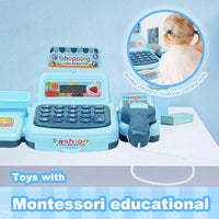 Simulation Shopping Cash House Toys Electronic Game Lighting And Sound Effects Supermarket Cashier Toys Econic Blanks