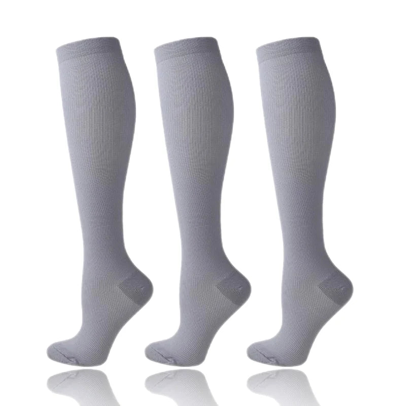 58 Styles 3 Pairs/Pack Compression Socks Knee High 30MmHg  Women Men Sports Socks Edema Diabetes Varicose Veins Running Socks Quick Pick Grocers
